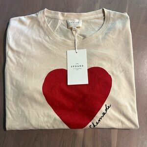 Sézane Heart Graphic Tee
